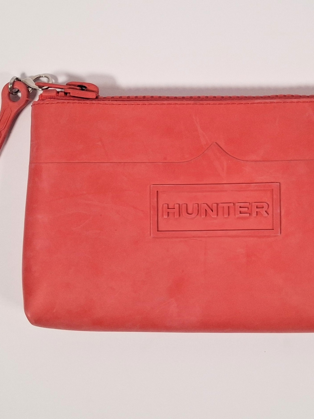 RARE Hunter x Target Red Rubber Wristlet Clutch Pouch!